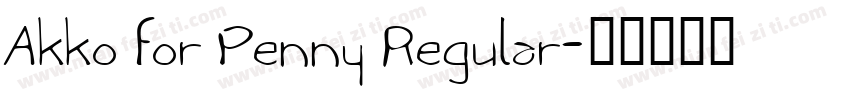 Akko for Penny Regular字体转换